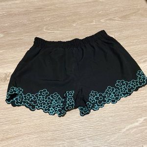 Floral Embroidered Shorts
